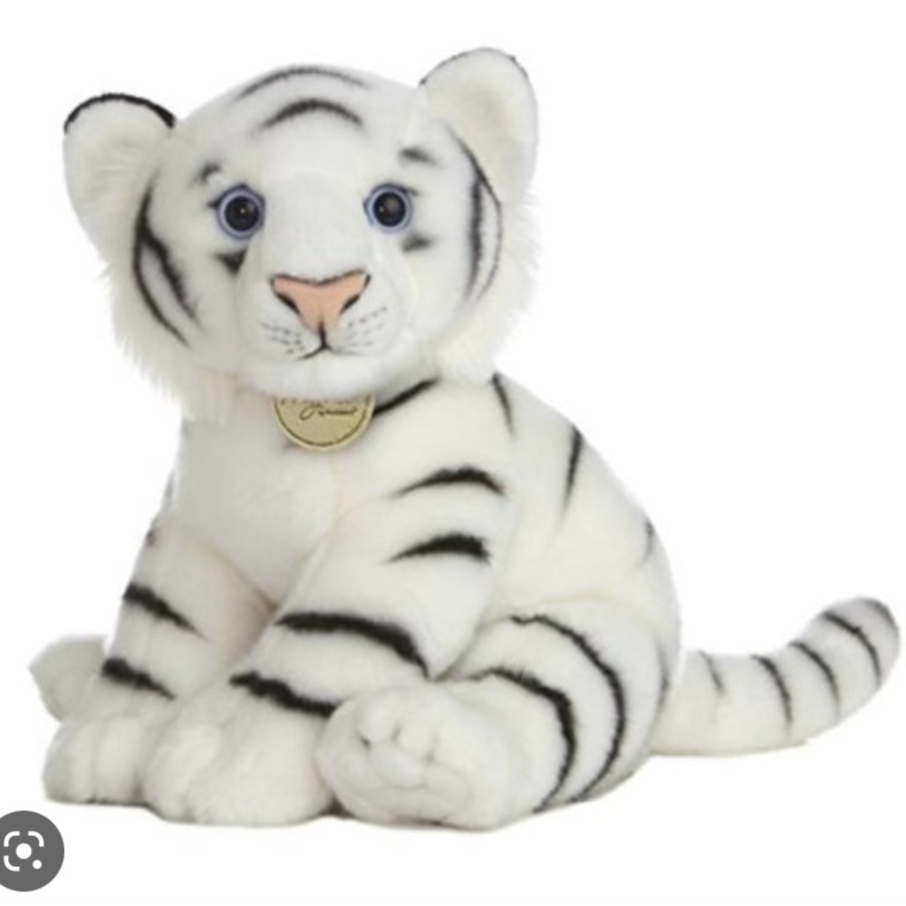 Miyoni by Aurora white tiger plush stuffed animal